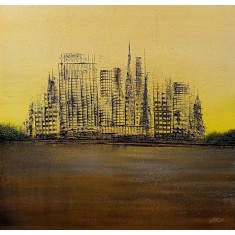 Irtiza Kazmi, 20 x 20 inches, Acrylics on Canvas, Landscape Painting, AC-IRTK-051